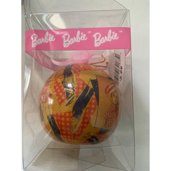 Hallmark Barbie ornament 1995/Barbie Mattell 1996 Pink Bow Fashion Set of 2 - Picture 8 of 10